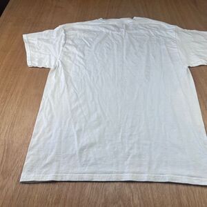 Gilden Basketball Typography Graphic T-Shirt Men’s L White Retro Sports Tee